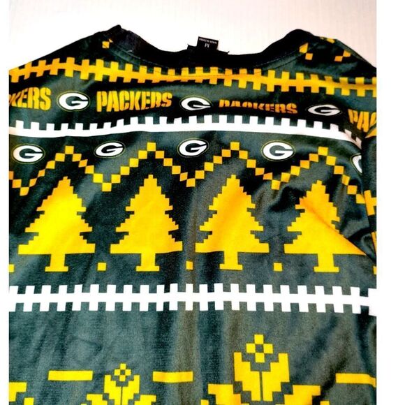Green Bay Packers Men's Pajamas - Green & Yellow - Size M - Picture 4 of 5